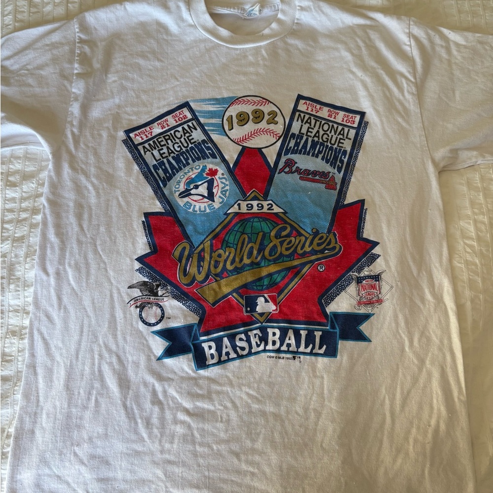 1992 World Series Baseball T-Shirt Vintage